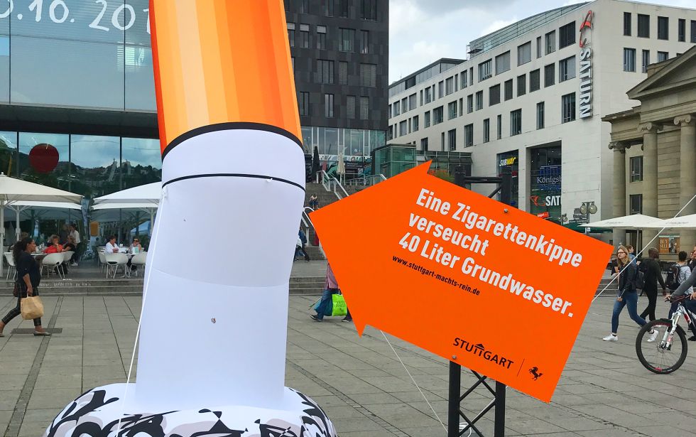 1 Zigarette verseucht 40 Liter Grundwasser