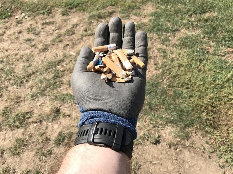 Tigarettenkippen in der Umwelt