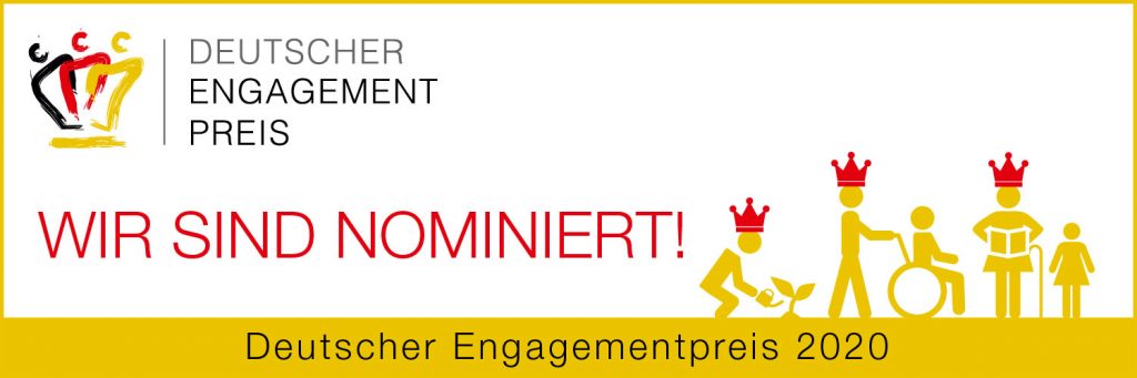 Wir sind nominiert Websticker Engagementpreis