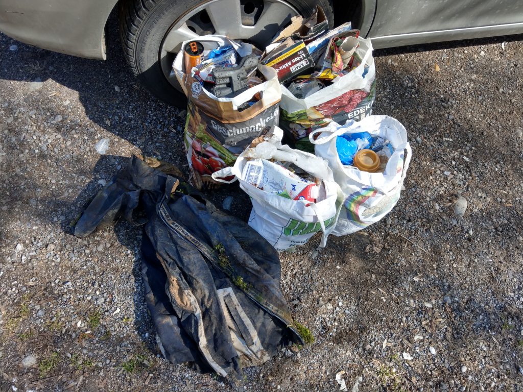 klettgau-cleaners erstes cleanup gesammelter müll